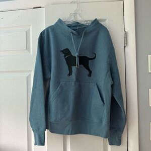 Men’s black dog pull over sweatshirt